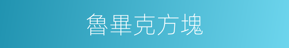魯畢克方塊的同義詞
