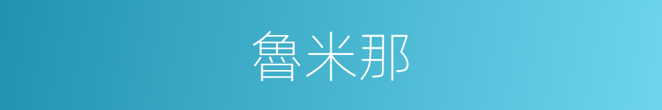 魯米那的同義詞