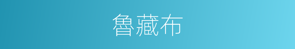 魯藏布的同義詞