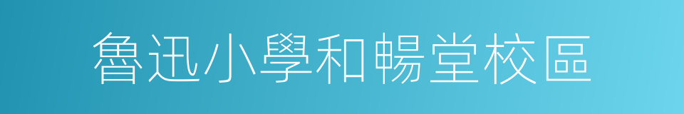 魯迅小學和暢堂校區的同義詞