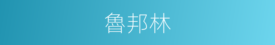 魯邦林的同義詞