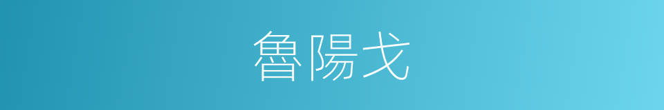 魯陽戈的同義詞
