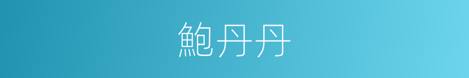 鮑丹丹的同義詞