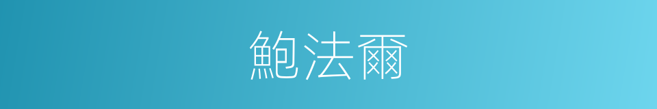 鮑法爾的同義詞