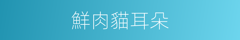 鮮肉貓耳朵的同義詞