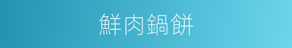 鮮肉鍋餅的同義詞