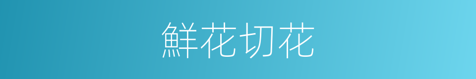 鮮花切花的同義詞