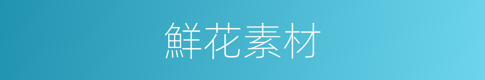 鮮花素材的同義詞