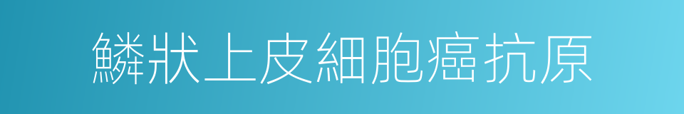 鱗狀上皮細胞癌抗原的同義詞