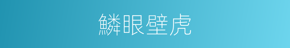 鱗眼壁虎的同義詞