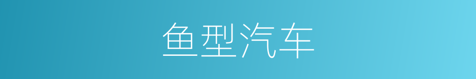 鱼型汽车的同义词