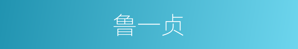 鲁一贞的同义词