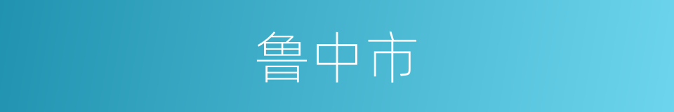 鲁中市的同义词