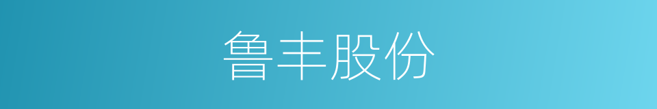 鲁丰股份的同义词