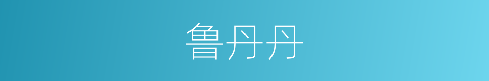 鲁丹丹的同义词