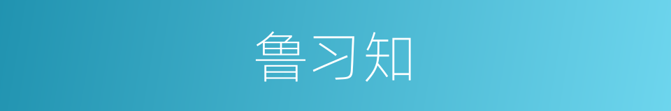 鲁习知的同义词