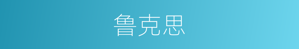 鲁克思的同义词