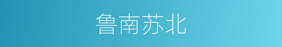 鲁南苏北的同义词