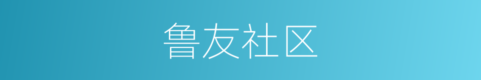 鲁友社区的同义词