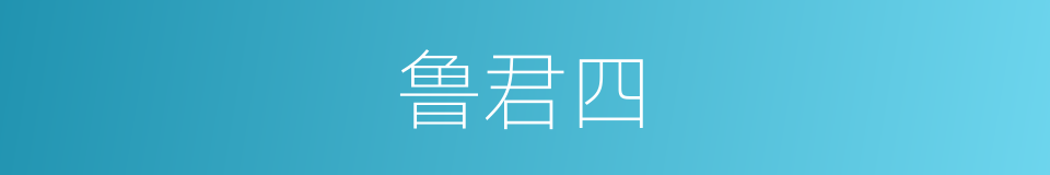 鲁君四的同义词