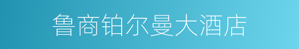 鲁商铂尔曼大酒店的同义词