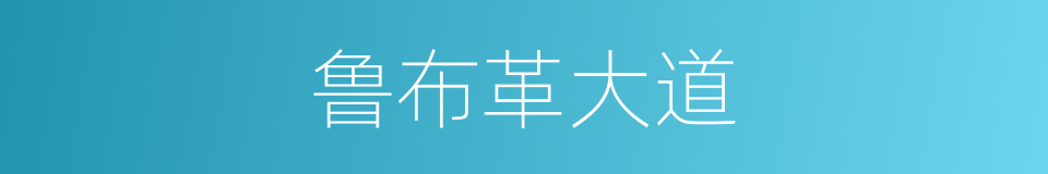 鲁布革大道的同义词