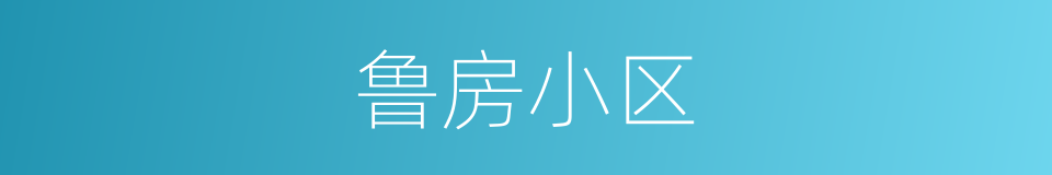 鲁房小区的同义词