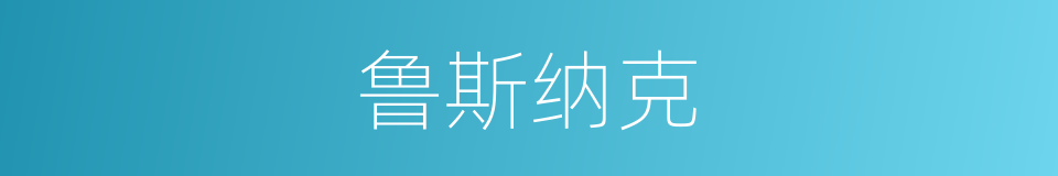 鲁斯纳克的同义词