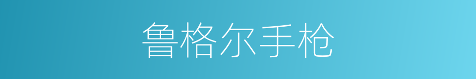 鲁格尔手枪的同义词