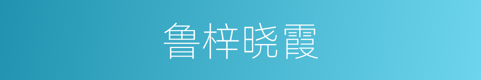 鲁梓晓霞的同义词