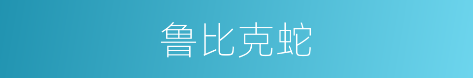鲁比克蛇的同义词