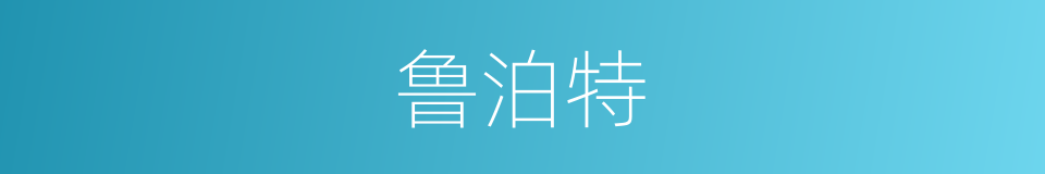 鲁泊特的同义词