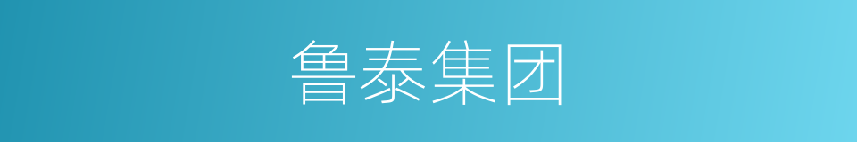 鲁泰集团的同义词