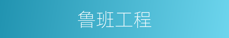 鲁班工程的同义词