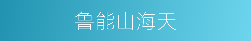 鲁能山海天的同义词