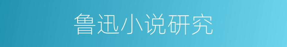 鲁迅小说研究的同义词