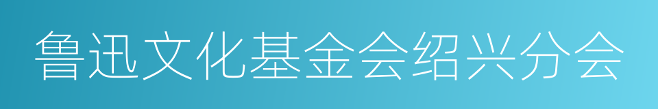 鲁迅文化基金会绍兴分会的同义词