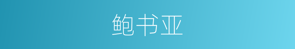 鲍书亚的同义词