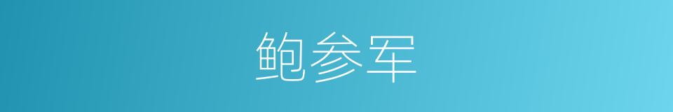 鲍参军的意思