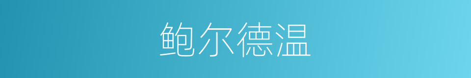 鲍尔德温的同义词