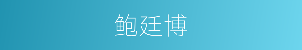 鲍廷博的同义词