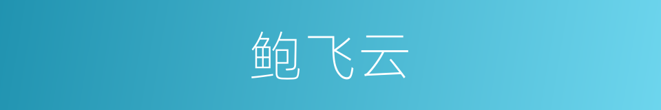 鲍飞云的同义词