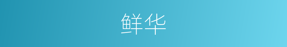 鲜华的意思