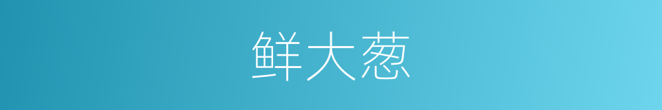 鲜大葱的同义词