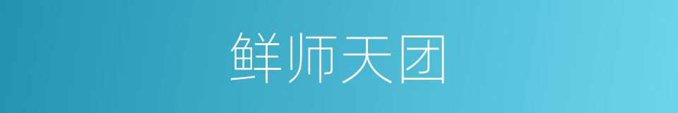 鲜师天团的同义词