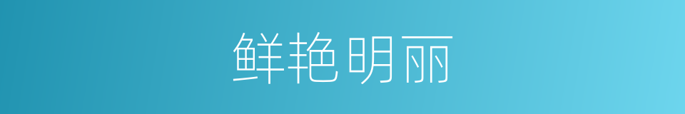 鲜艳明丽的同义词