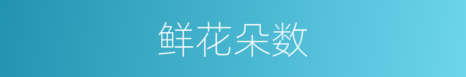 鲜花朵数的同义词