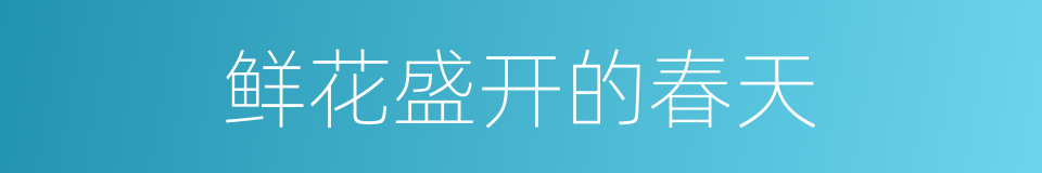 鲜花盛开的春天的同义词