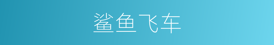 鲨鱼飞车的同义词