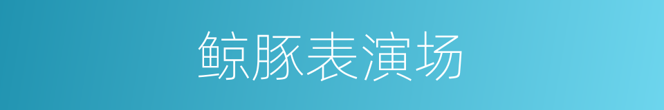 鲸豚表演场的同义词